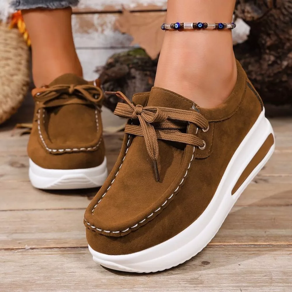 Round Toe Platform Sneakers, image 7