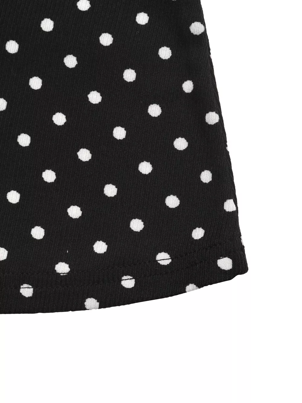 Polka Dot Long Sleeve Ruffle Hem Mini Dress, image 10