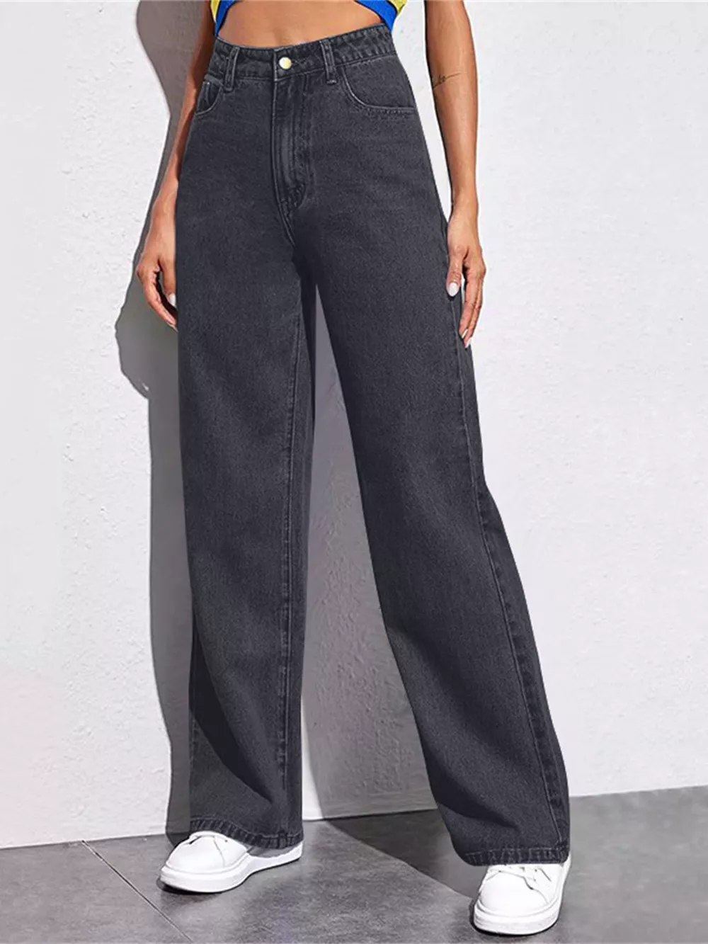 Full Size High-Waisted Wide-Leg Jeans Plus Size, image 2