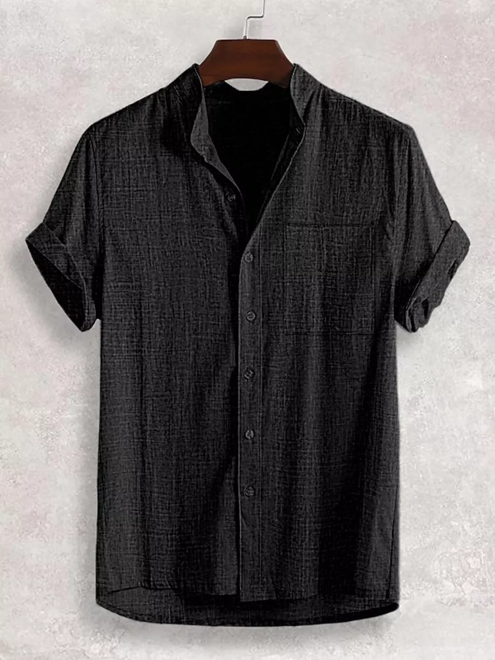 Men's Full Size Casual Button Up Short Sleeve Shirt Plus Size, image 5