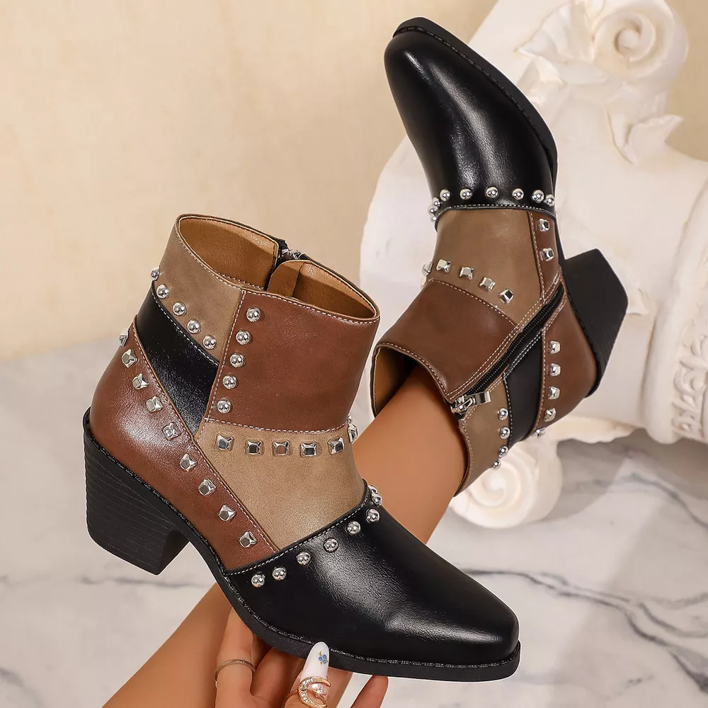 Point Toe Block Heels Boots, image 3