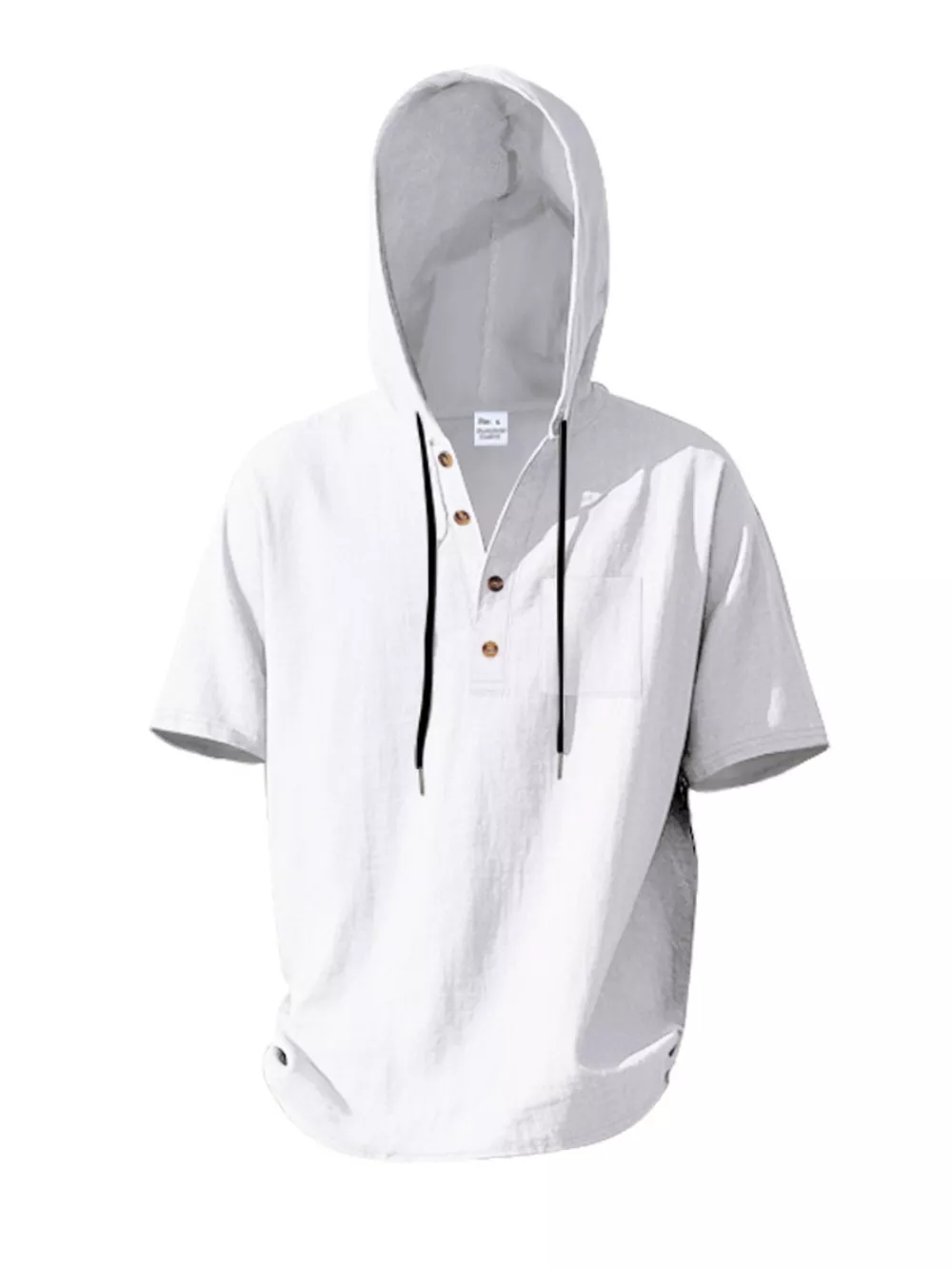 Men's Full Size Casual Short Sleeve Hooded Shirt Plus Size, image 18