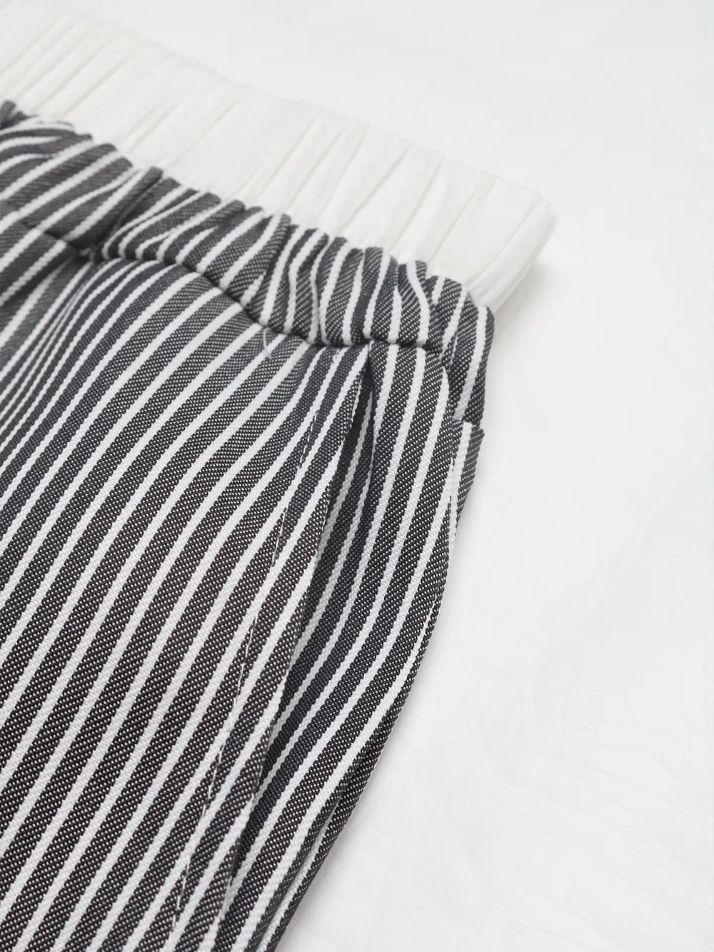 Striped Wide Leg Drawstring Pants, image 6