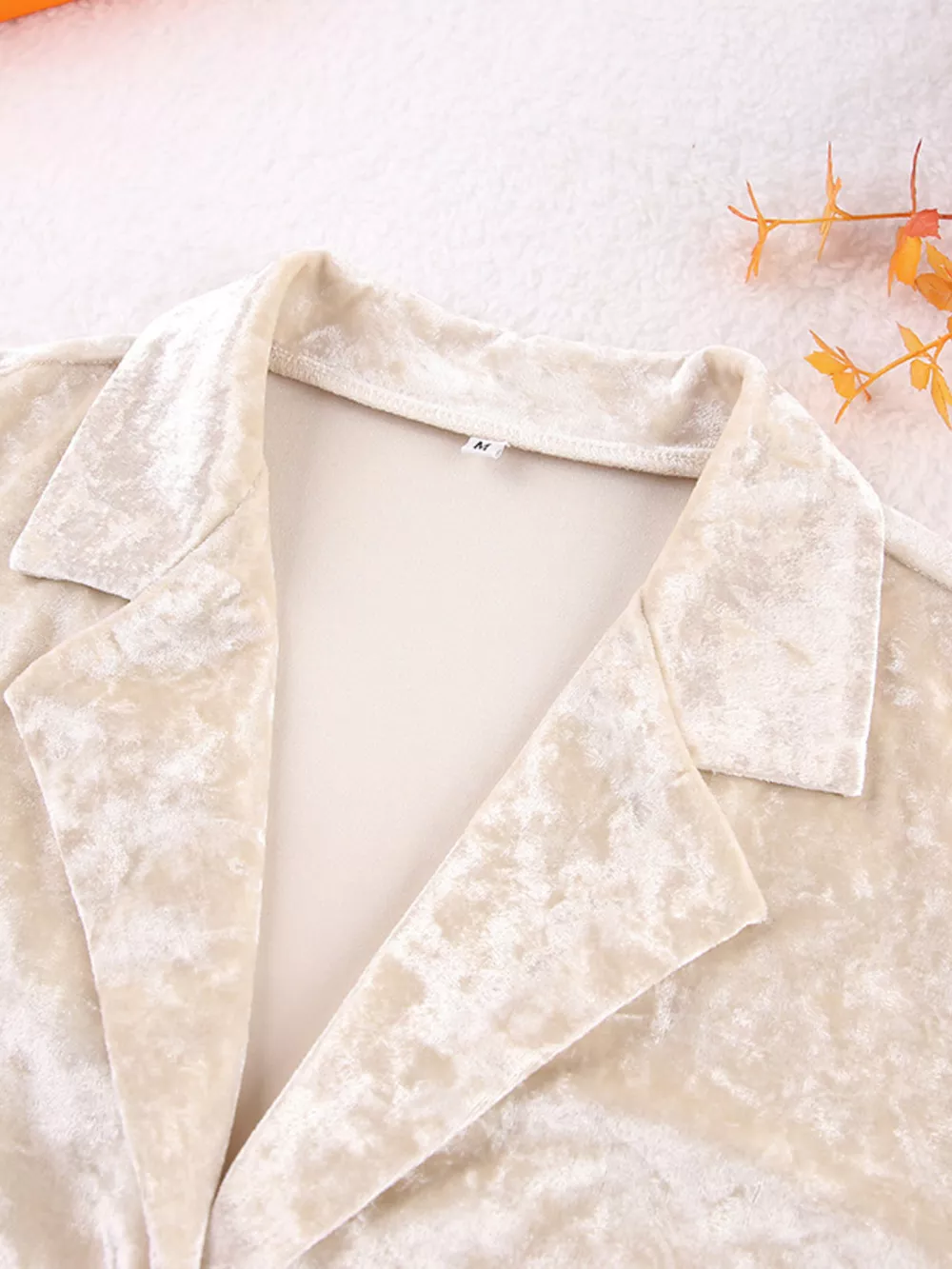 Velvet Long Sleeve Top and Pants Lounge Set, image 9