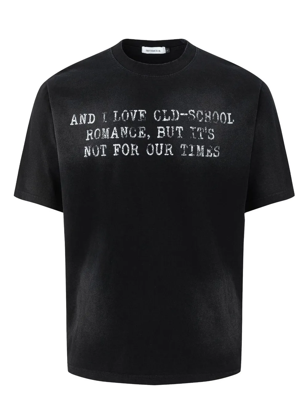 Men's Letter Round Neck Short Sleeve T-Shirt