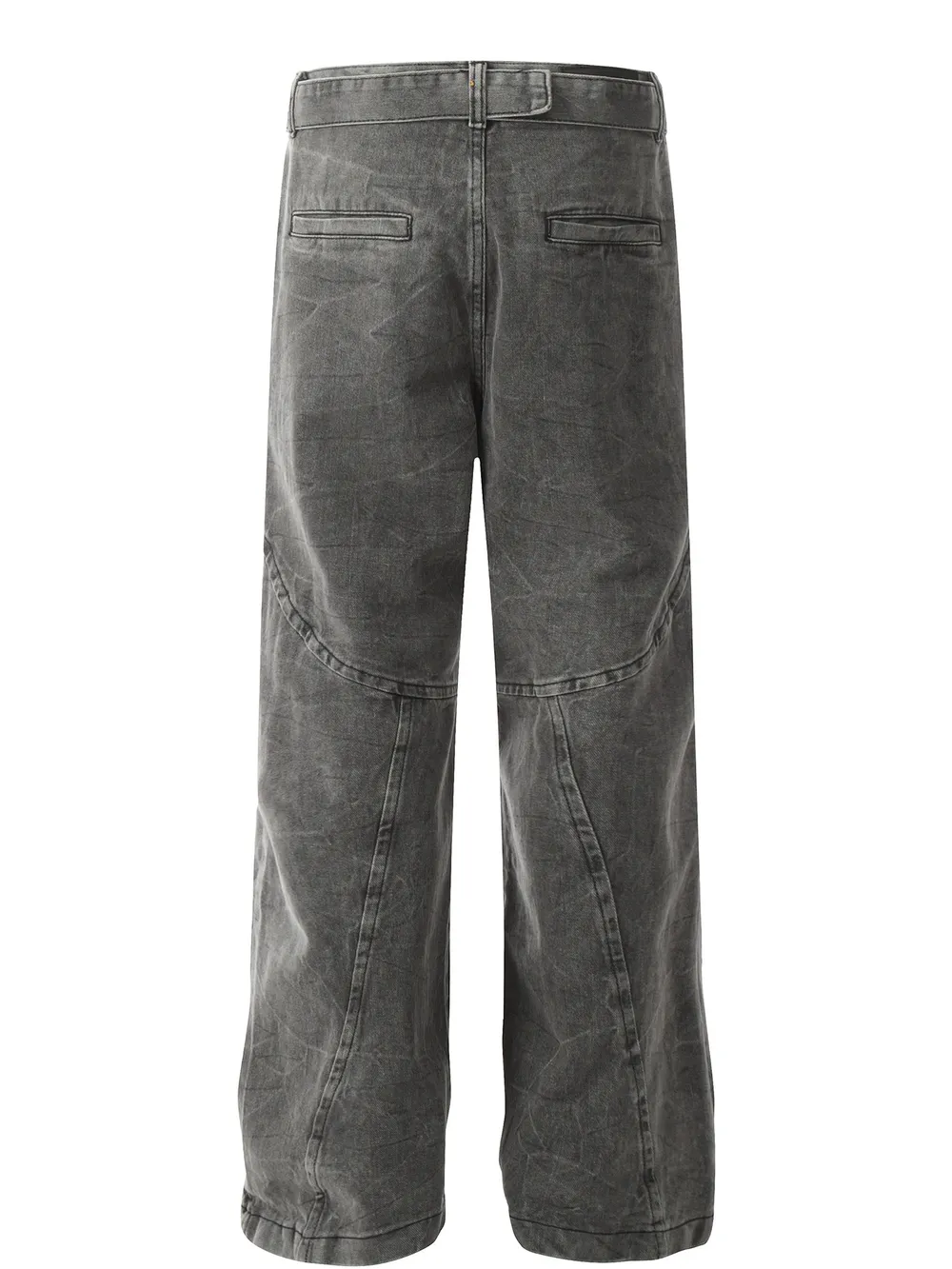 Men's Washed Wide-Leg Baggy Jeans, image 3