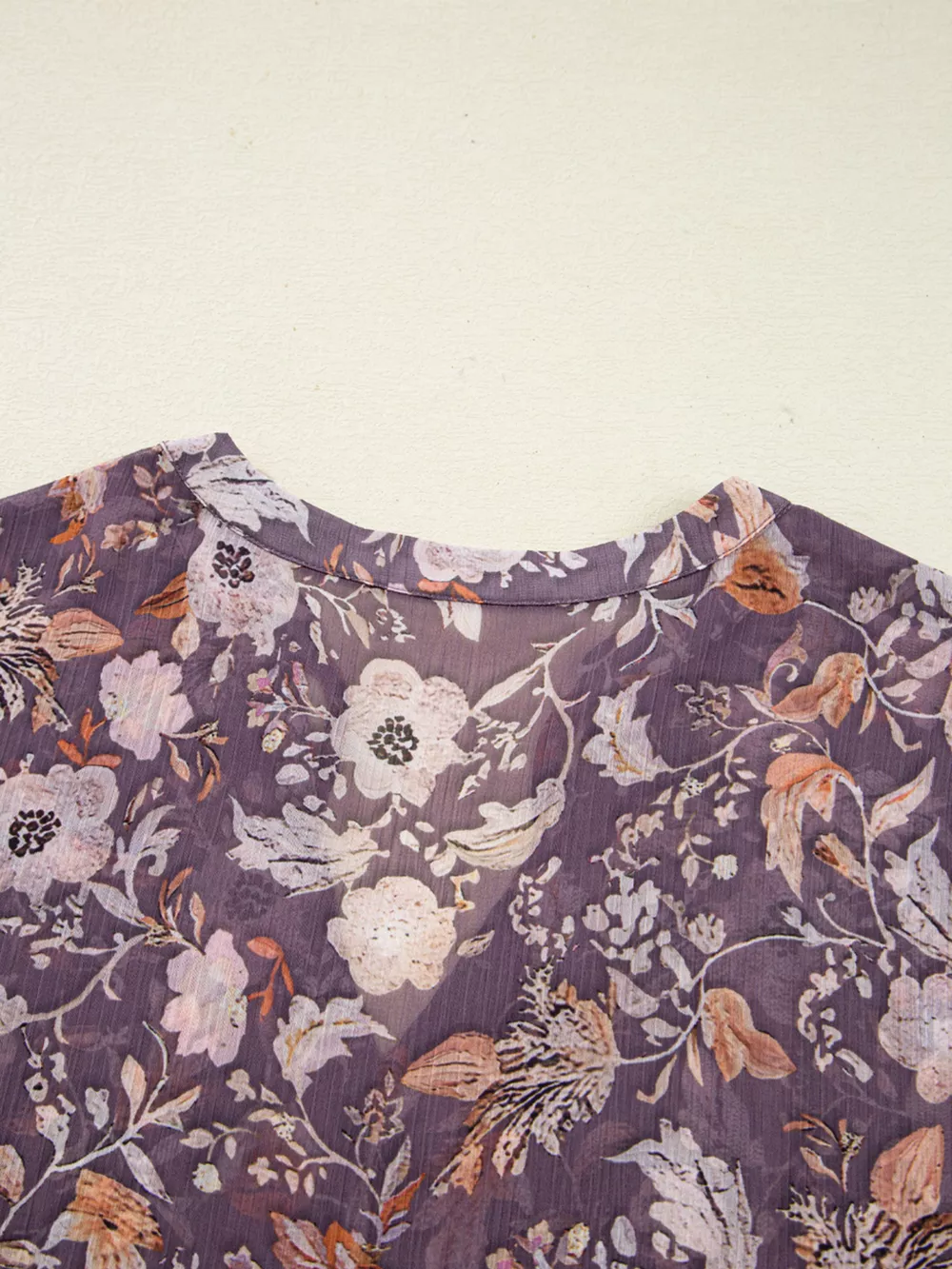 Floral Print Tie Neck Blouse, image 10