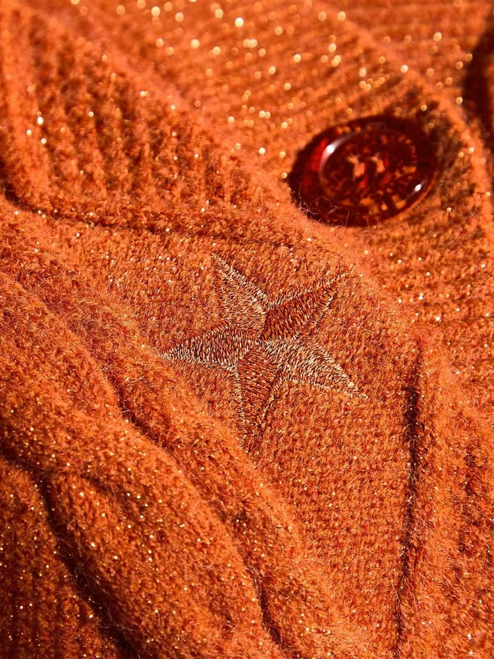 Cable Knit Button Up Cardigan, image 5