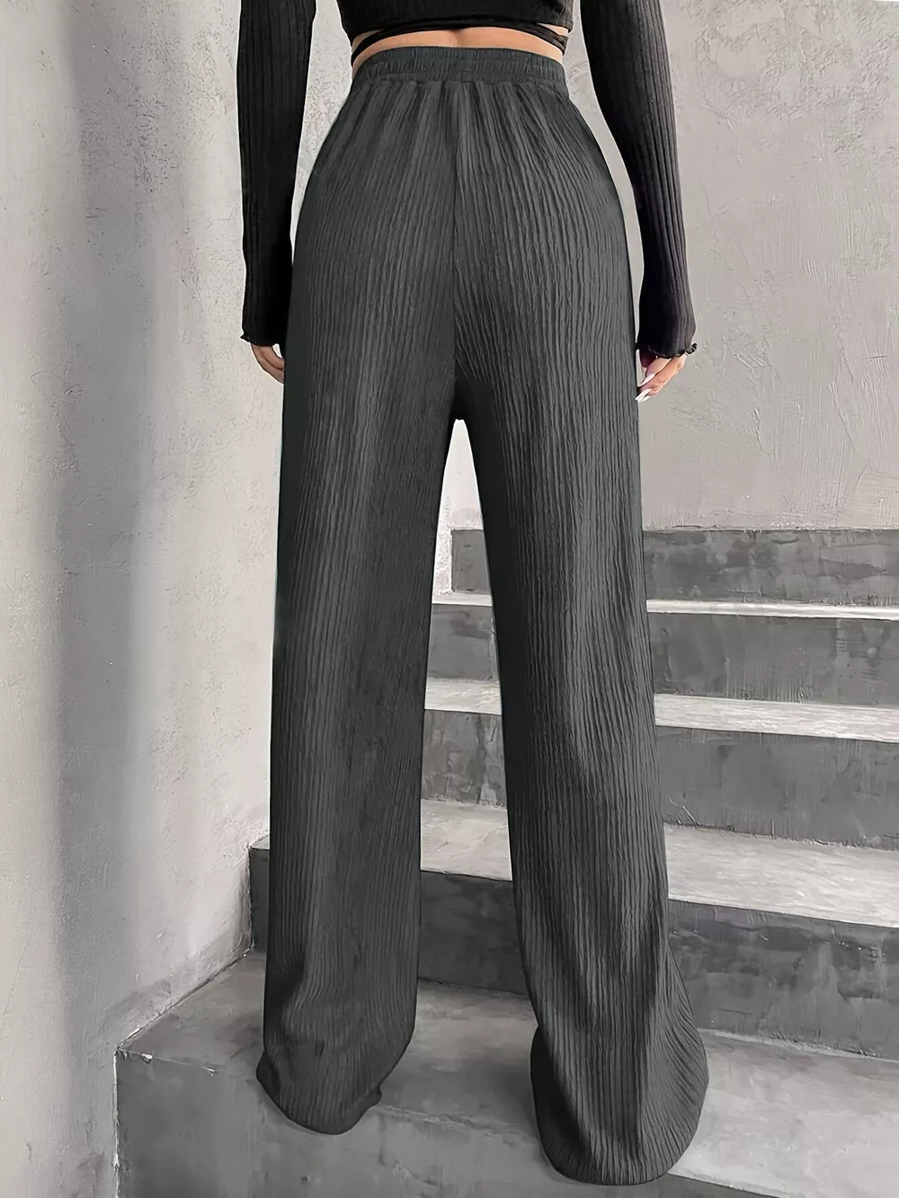 Drawstring Wide Leg Pants, image 9