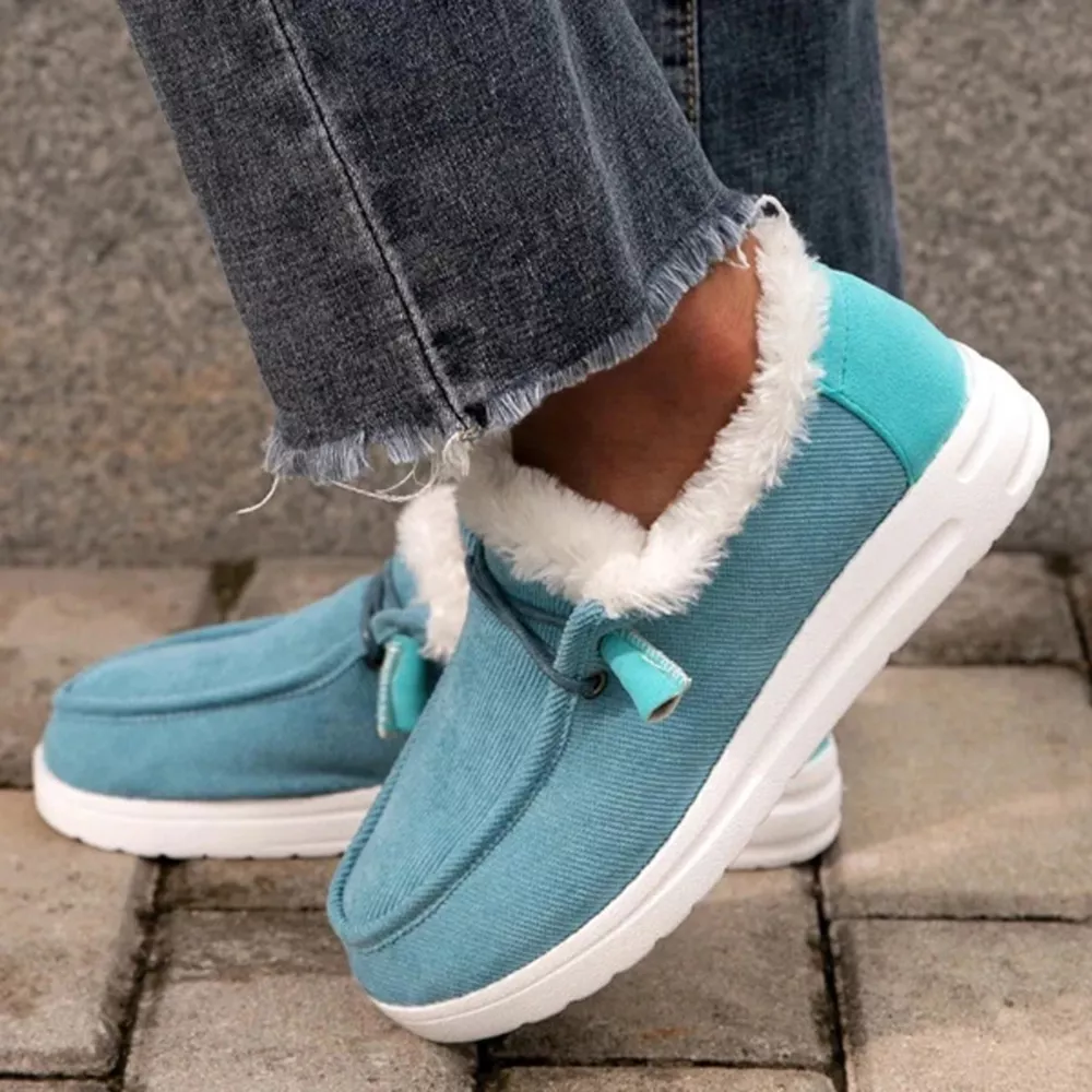 Fuzzy Lined Corduroy Slip-Ons, image 13
