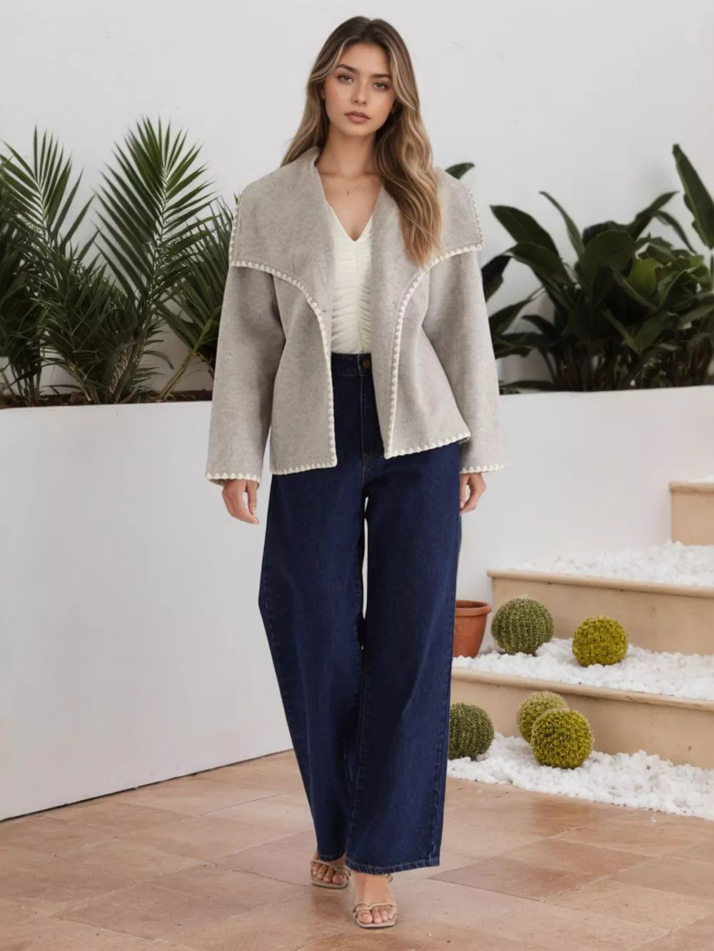 One Button Long Sleeve Outerwear, image 4