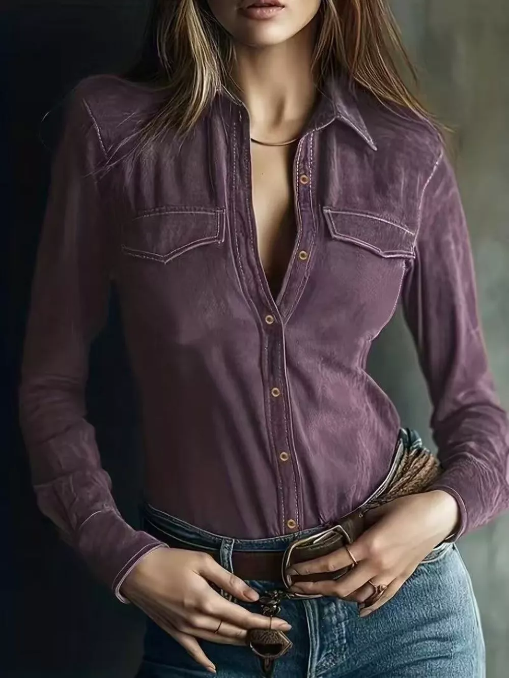 Suede Button-Down Shirt, image 14
