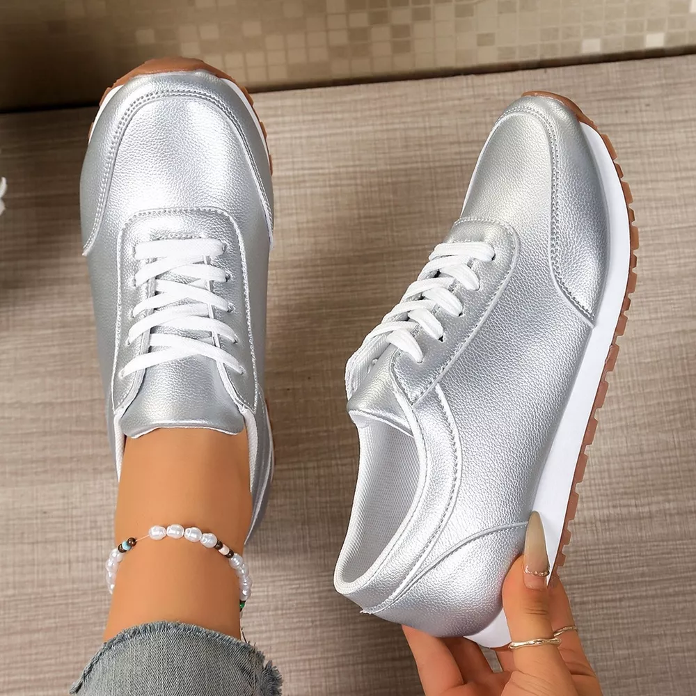 Round Toe Lace Up Sneakers, image 5