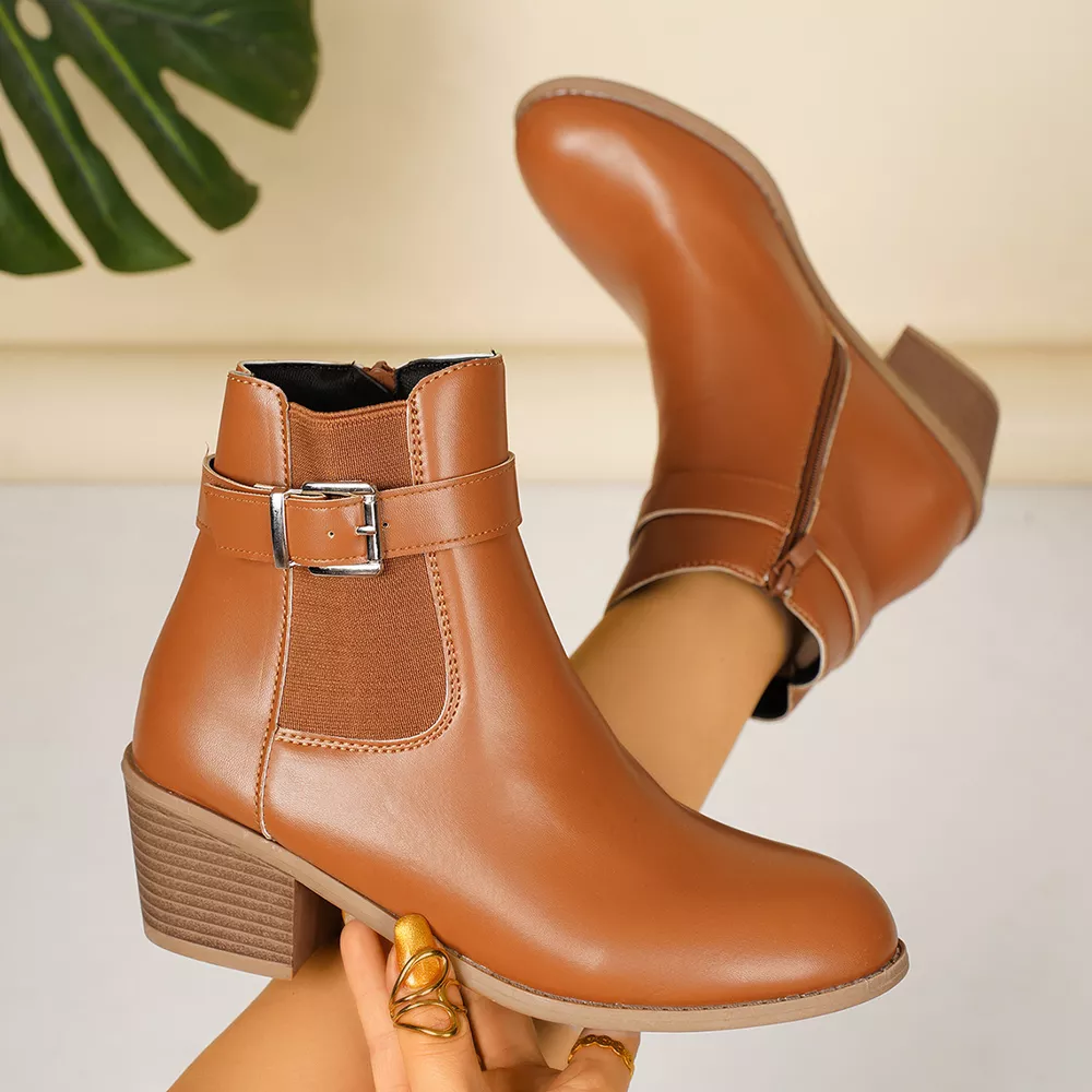 Point Toe Block Heels Boots, image 11