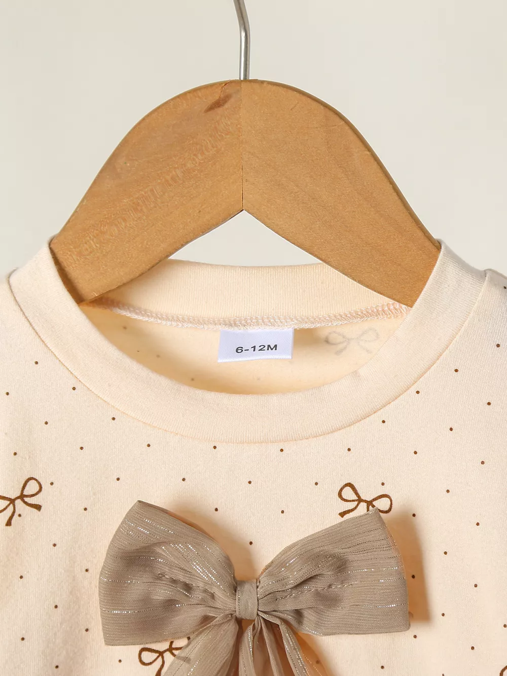 Children's Bowknot Ruffle Sleeve Top and Pants Set, image 5