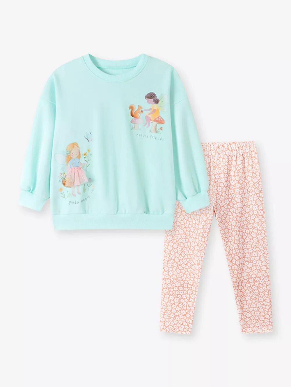 Children's Fairy Graphic Sweatshirt and Pants Set, image 2