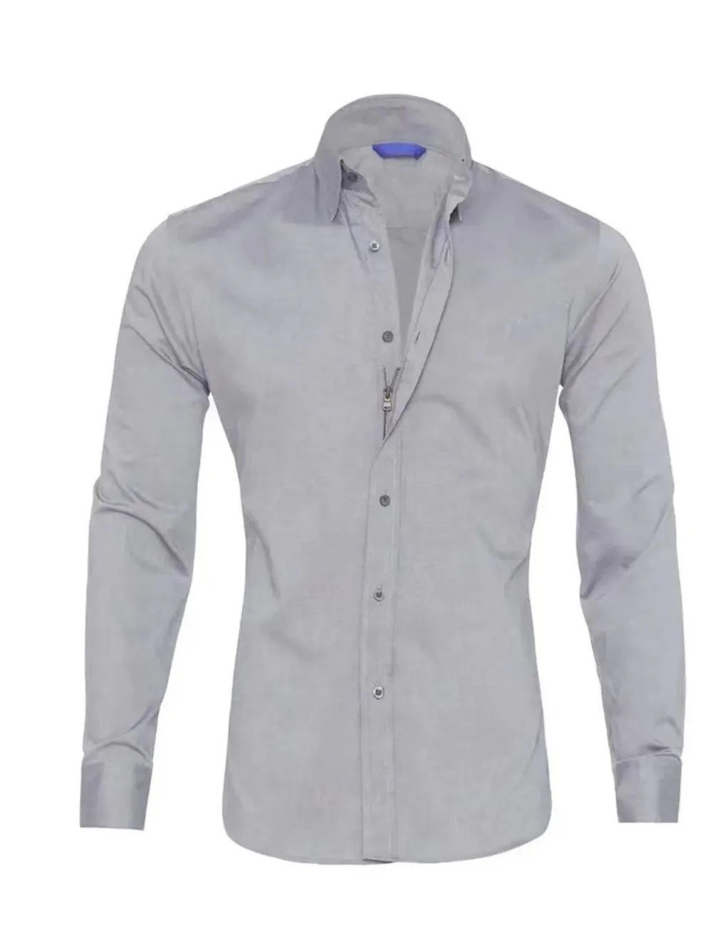 Men's Full Size Classic Button-Down Long Sleeve Business Shirt Plus Size, image 2