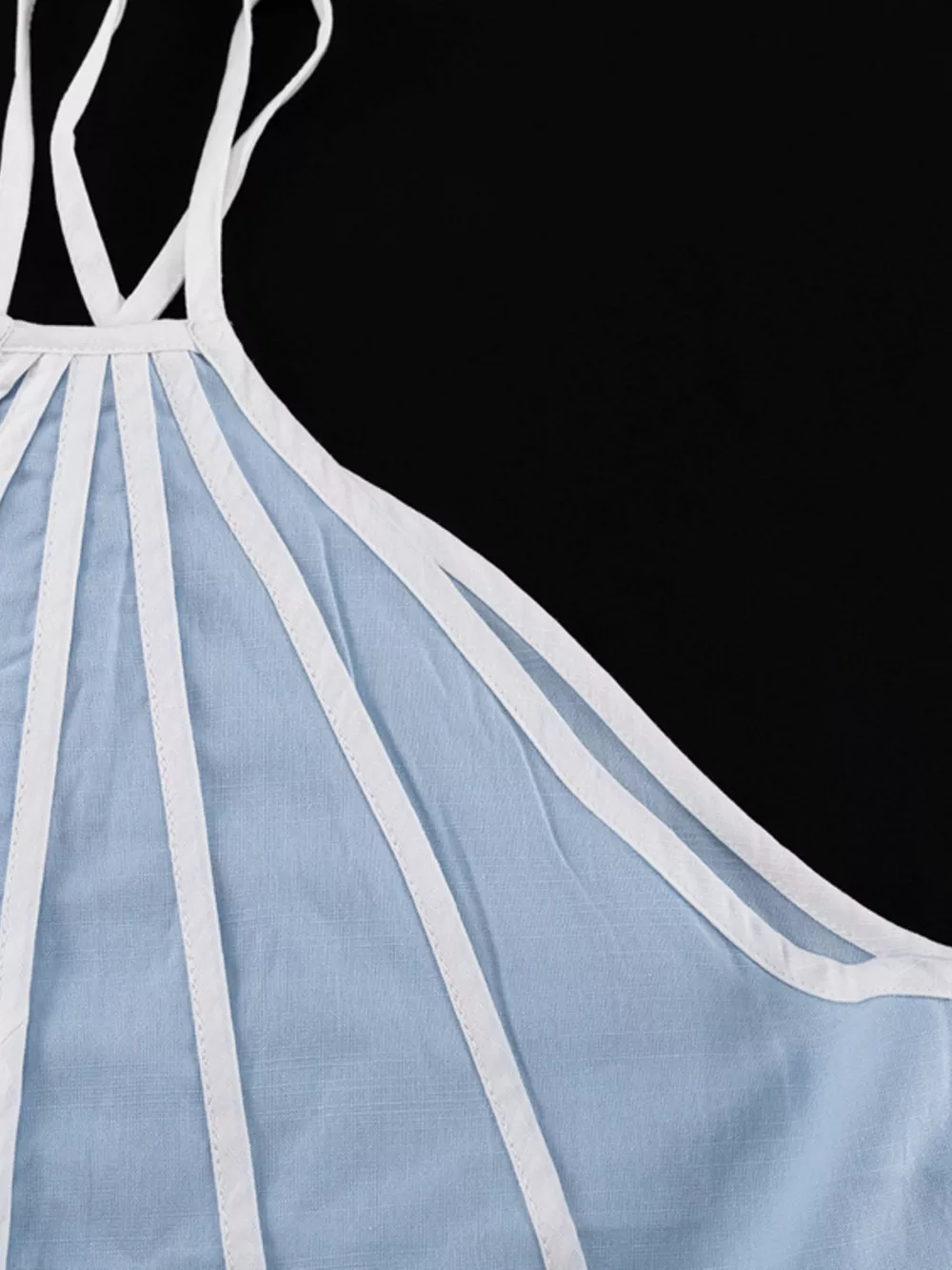 Halter Neck Scalloped Hem Top and Skirt Set, image 9
