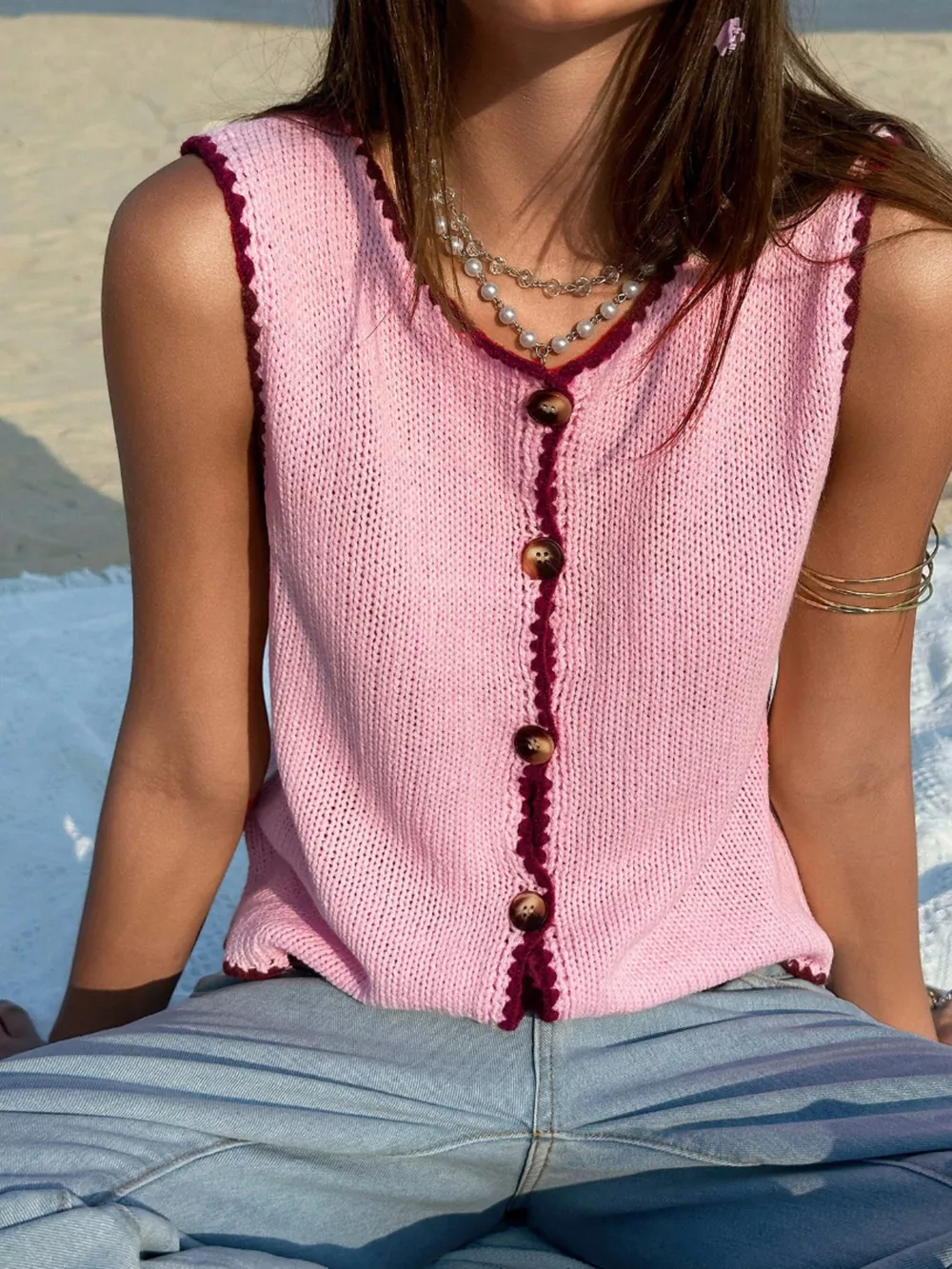 Button-Down Sweater Vest, image 3