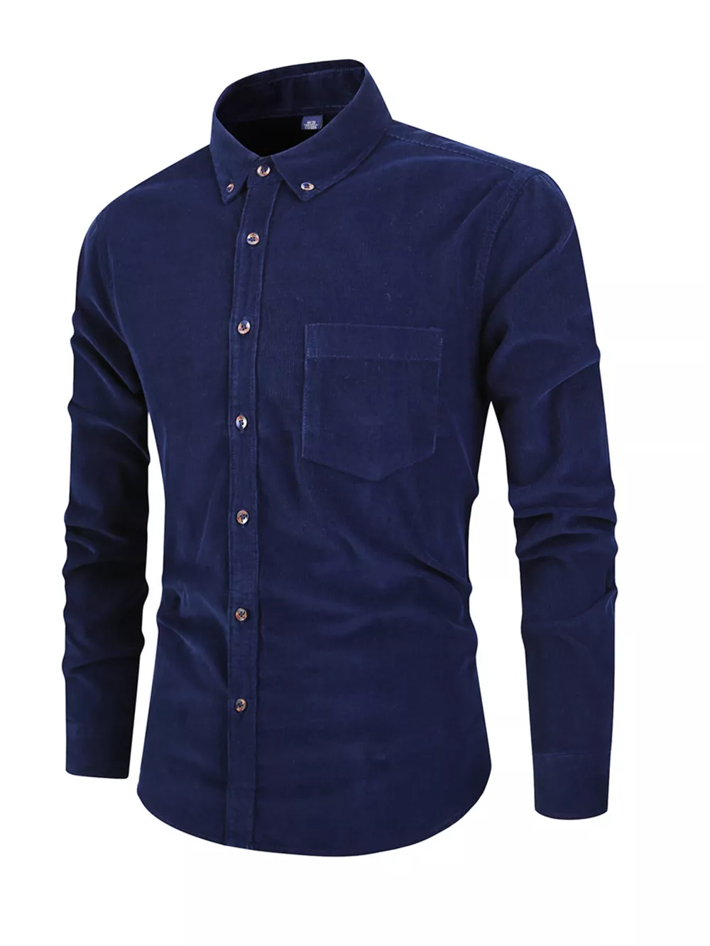 Men's Full Size Corduroy Long Sleeve Button-Down Shirt Plus Size, image 7