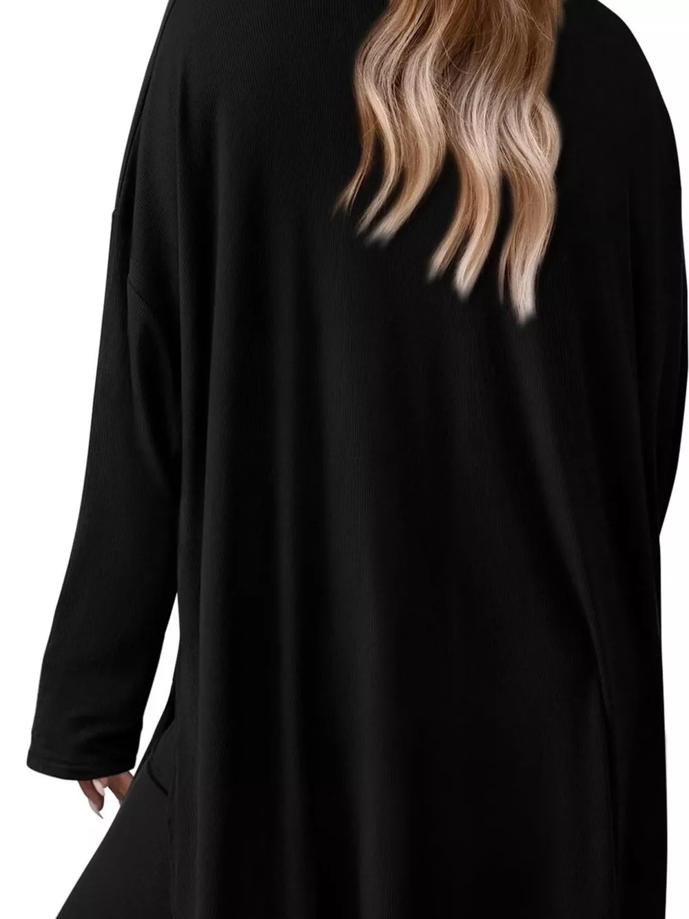 Casual Loose Long Sleeve Top and Wide Leg Pants Set, image 27