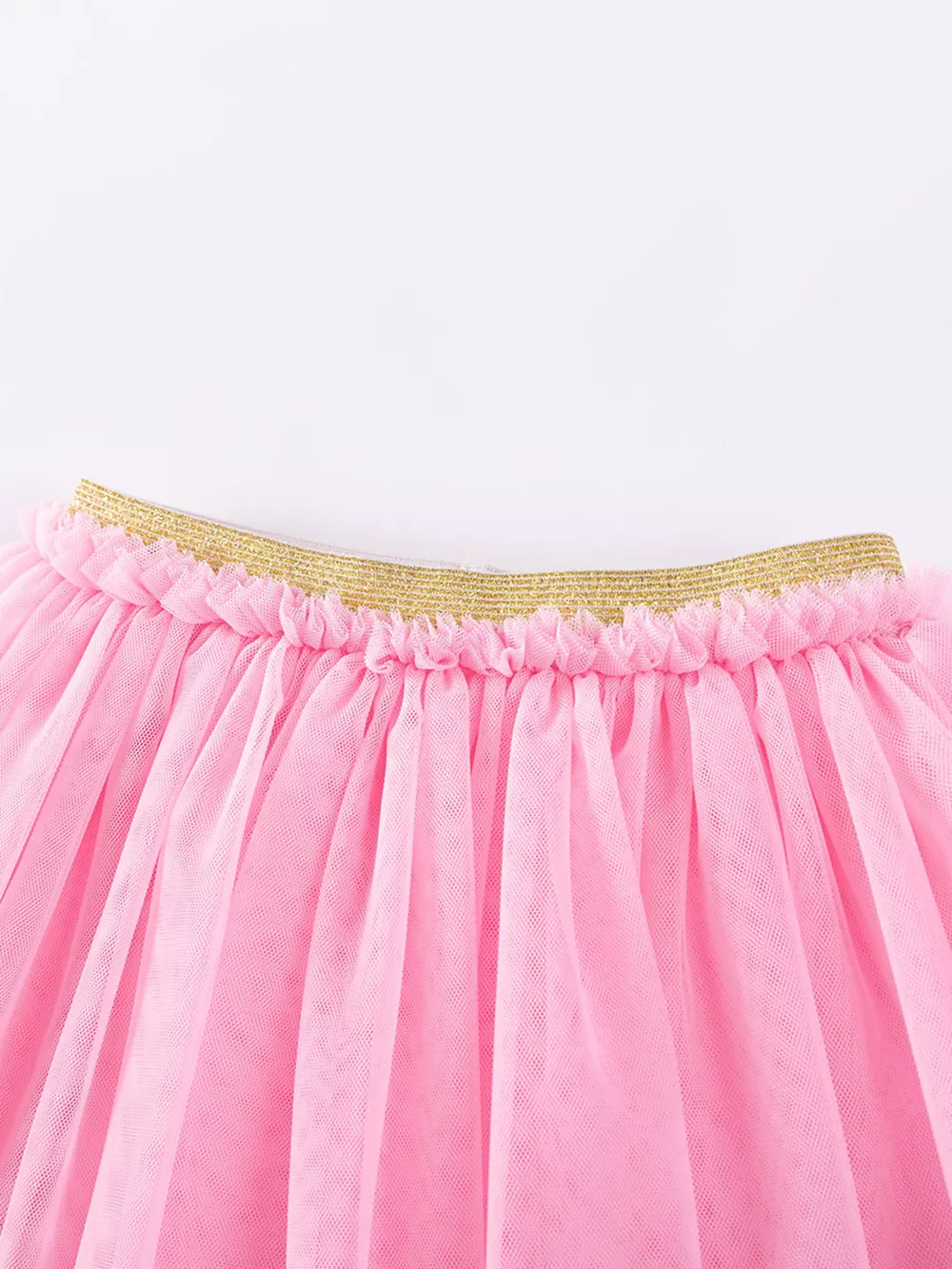 Children's Rainbow Ruffle Sleeve Top and Tulle Skirt Set, image 4