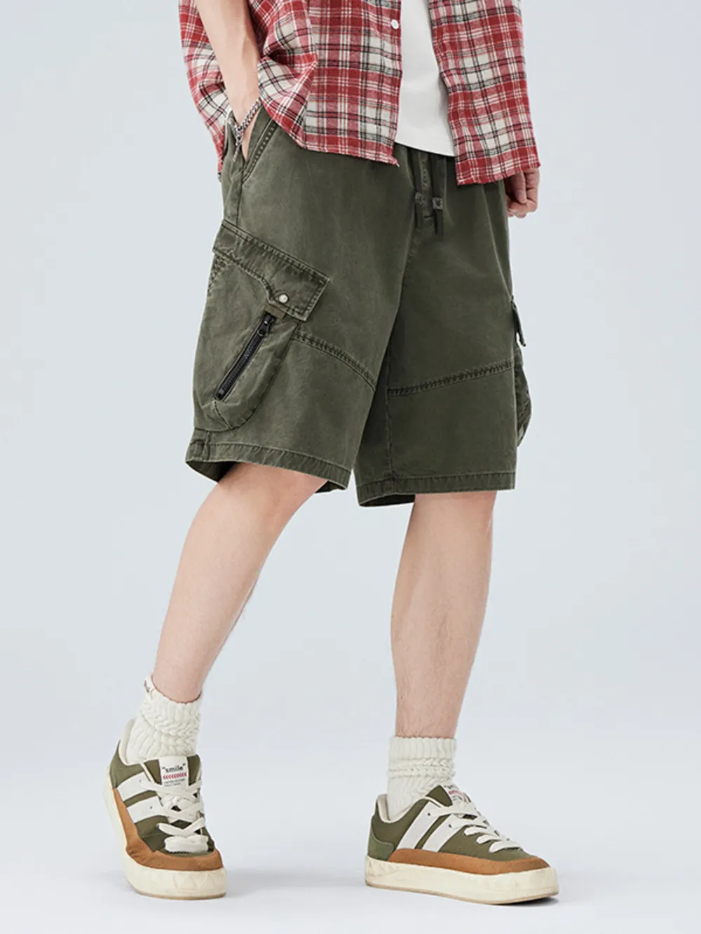 Men's Plus Size Cargo Shorts with Multiple Pockets, image 2