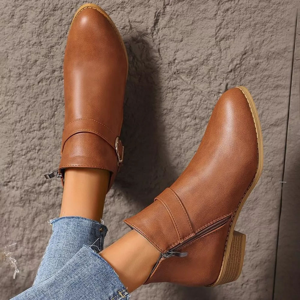 Point Toe Block Heels Boots, image 10