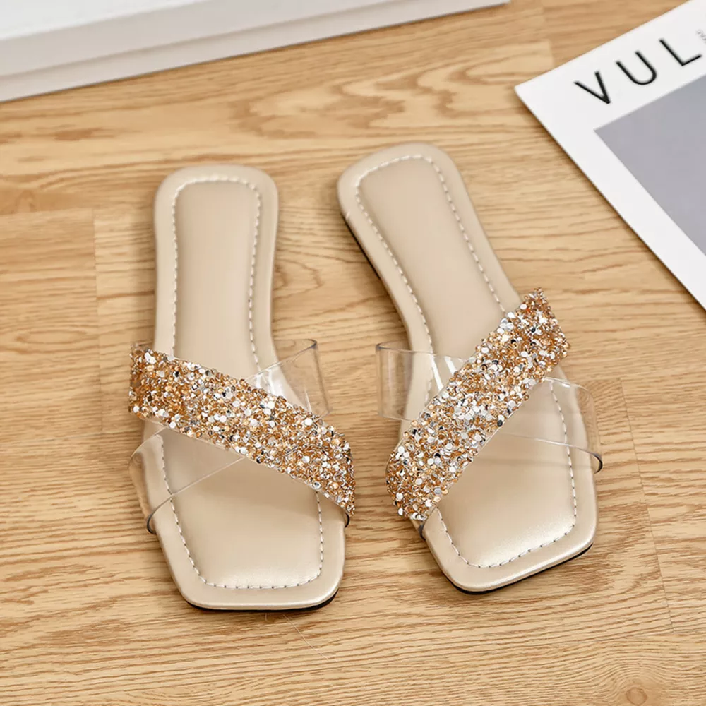 Open Toe Rhinestone Sandals, image 5