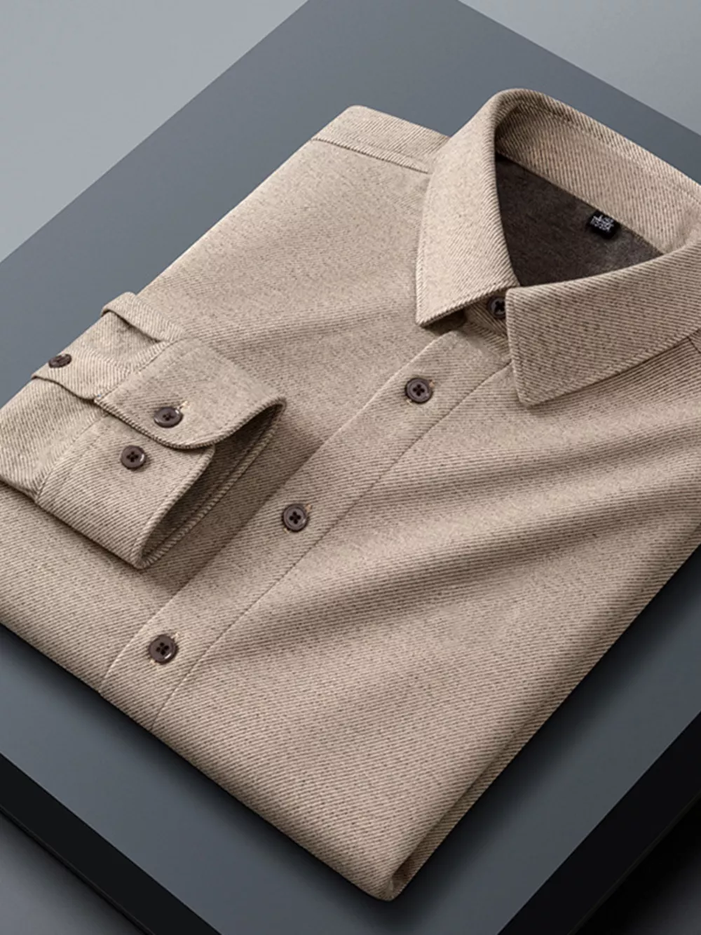 Men's Plus Size Casual Long Sleeve Button-Down Shirt, image 7