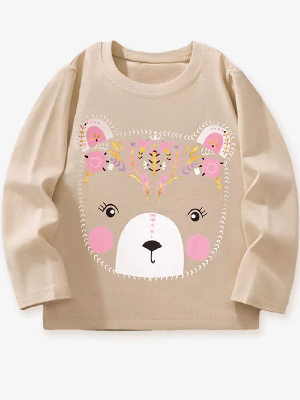 Children's Bear Graphic Long Sleeve T-Shirt, image 2