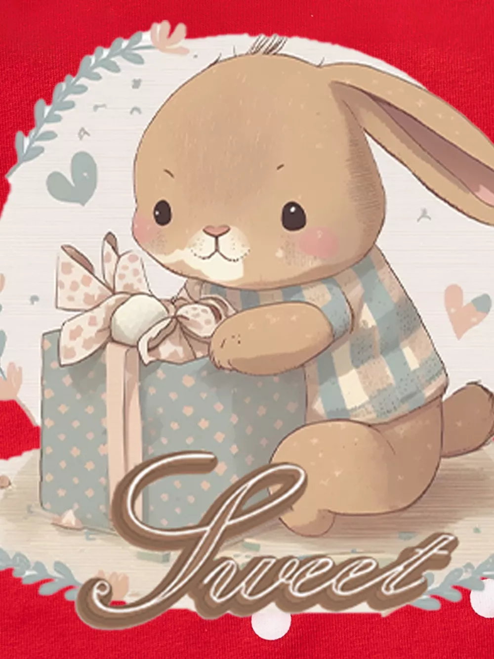 Children's Cute Bunny Polka Dot Sweatshirt, image 3