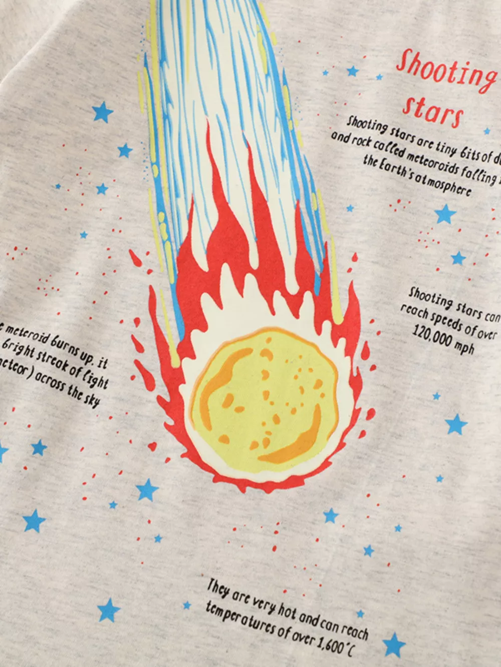 Children's Glow In The Dark Shooting Star Graphic Crew Neck T-Shirt, image 2