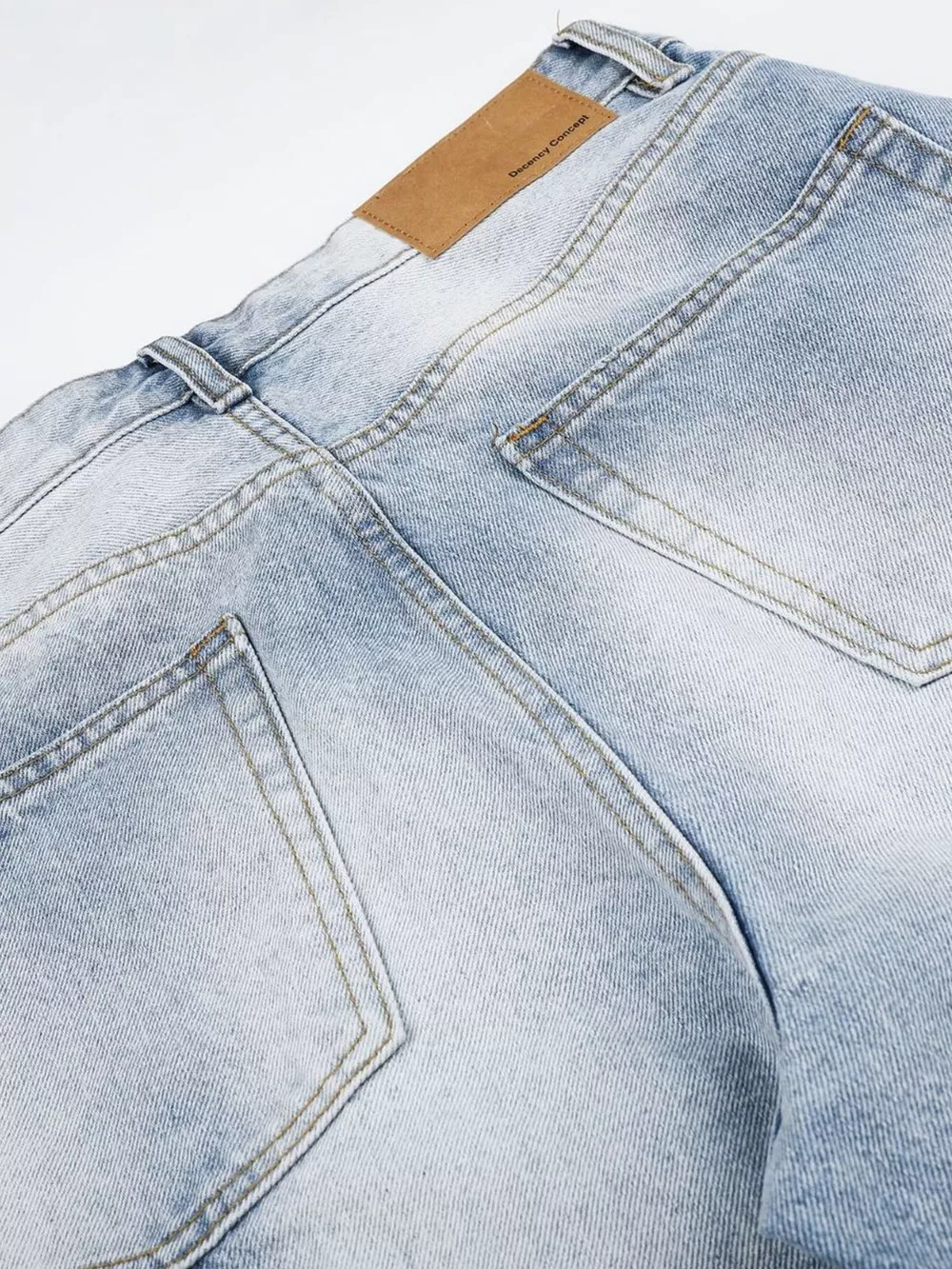 Men's High-Waisted Distressed Denim Capris, image 6