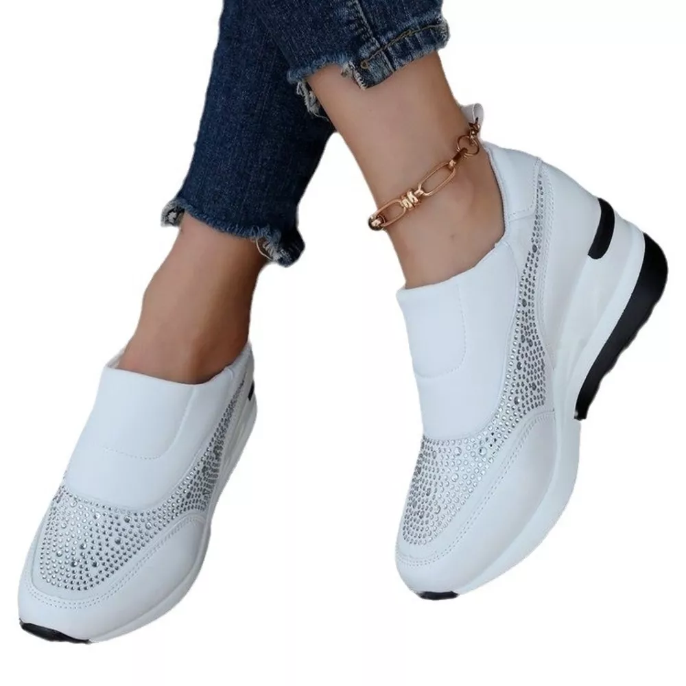 Rhinestone Embellished Wedge Sneakers, image 9