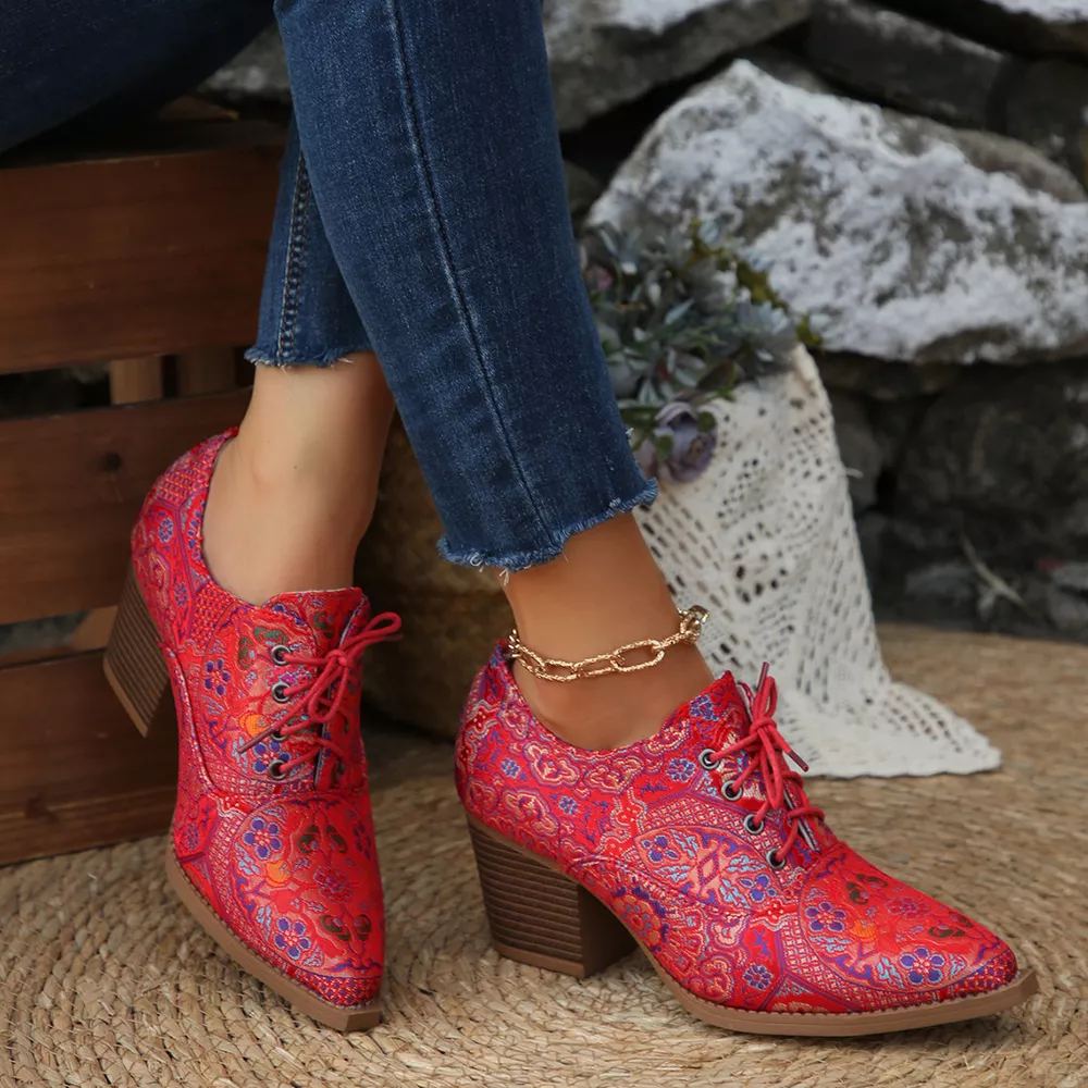 Point Toe Block Heels Ankle Boots, image 18