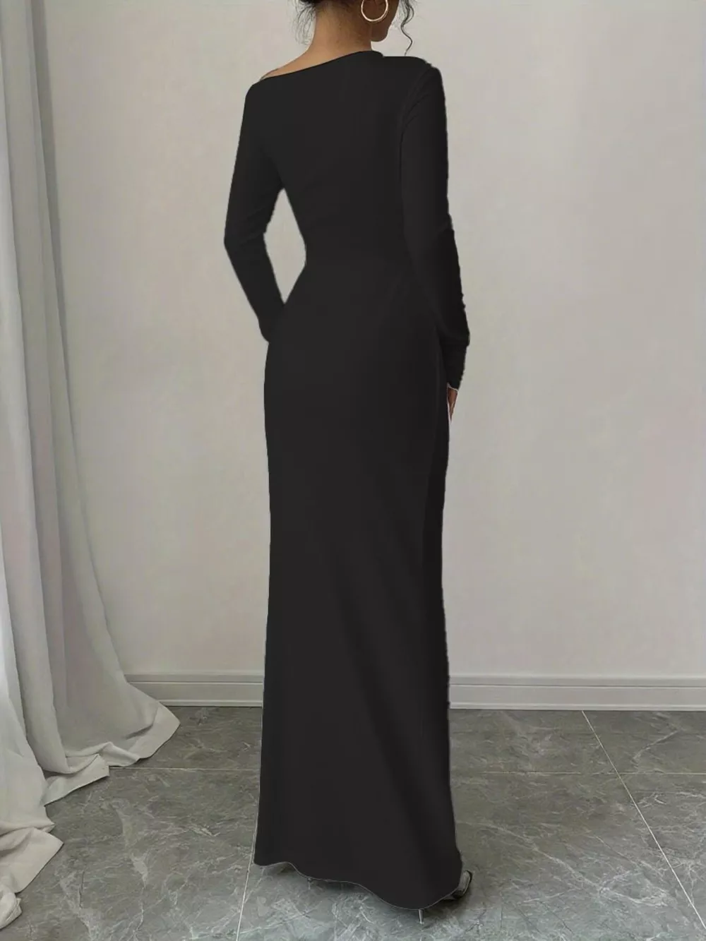 Floral Print One Shoulder Maxi Dress, image 30
