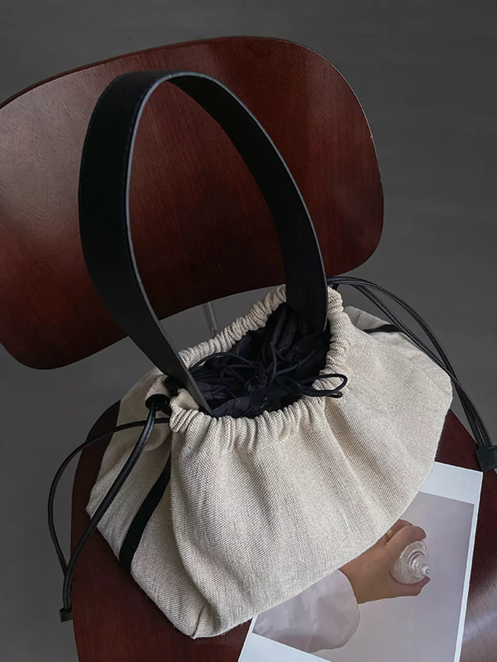 Drawstring Closure Handbag, image 4