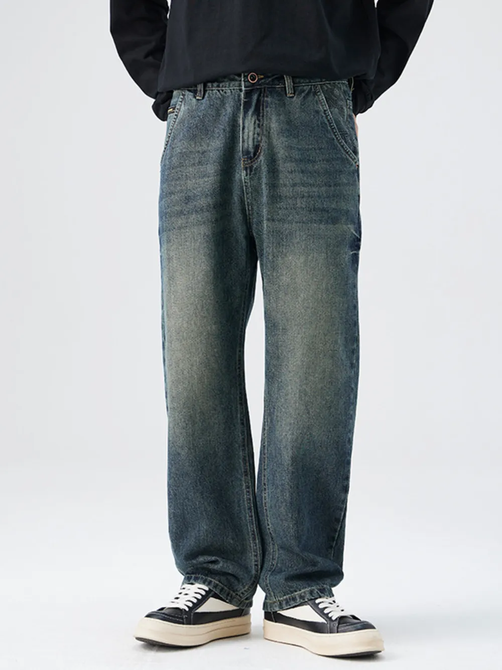 Men's Washed Relaxed Fit Jeans