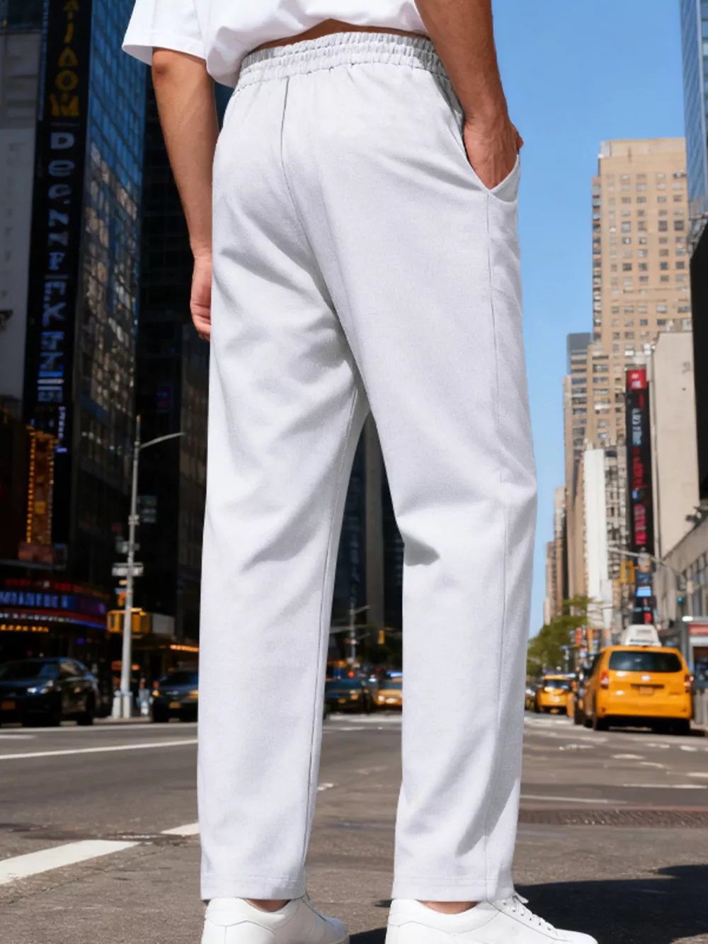 Men's Full Size Drawstring Straight Leg Pants Plus Size, image 16