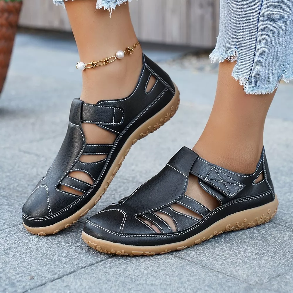 Round Toe Cutout Sandals, image 2
