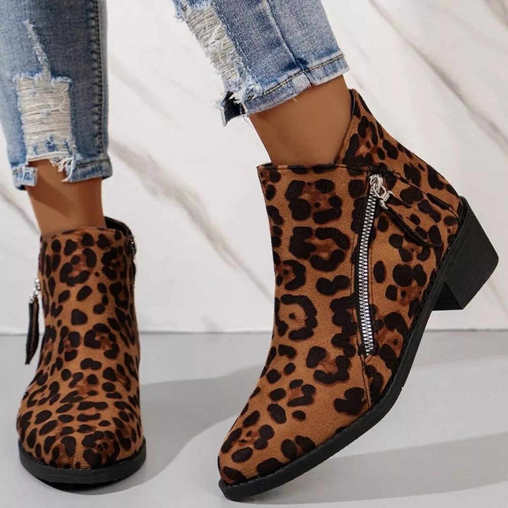 Point Toe Block Heels Boots, image 8