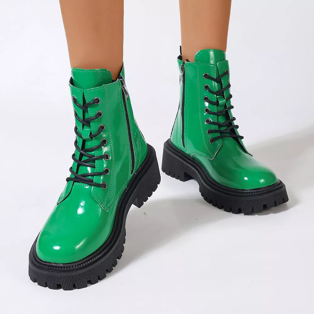 Lace-Up Platform Combat Boots, image 7