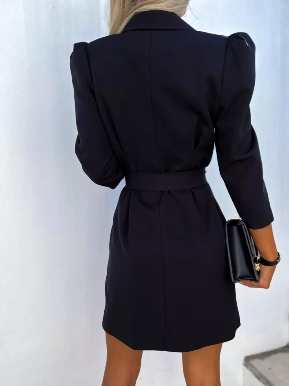 3/4 Sleeve Belted Blazer Dress, image 13