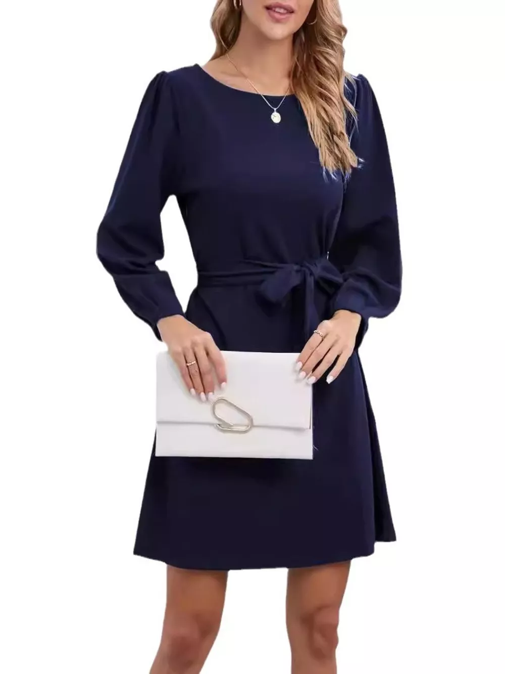 Tie-Waist Mini Dress, image 12