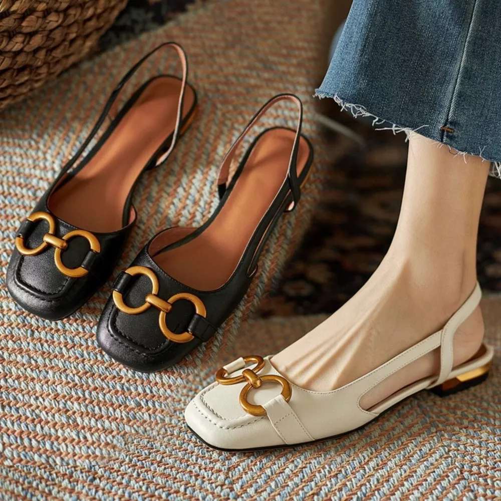 Square Toe Flats Sandals, image 2