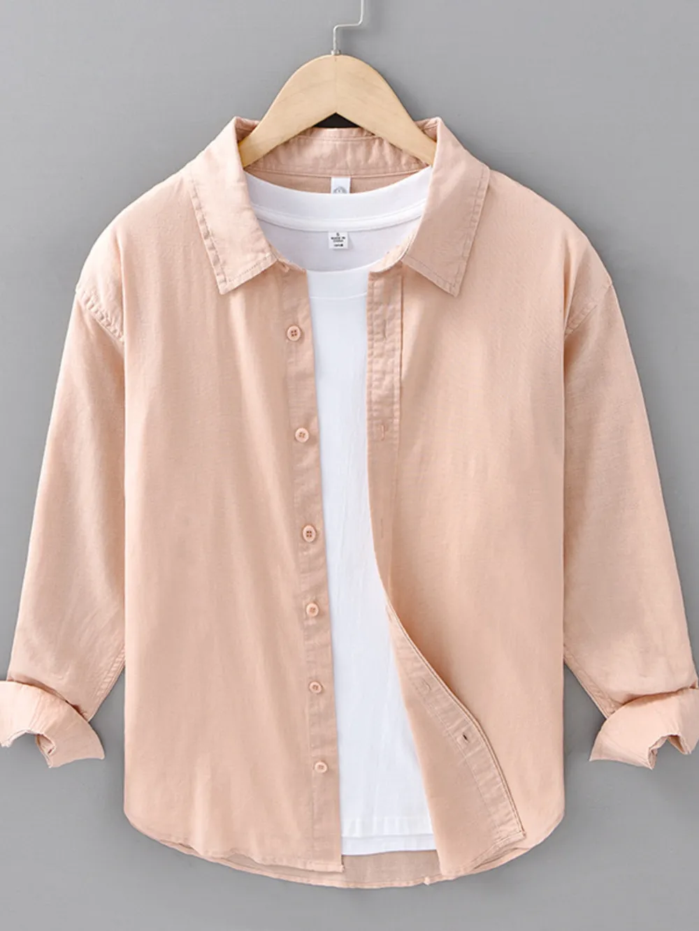 Men's Plus Size Button Up Long Sleeve Shirt, image 3