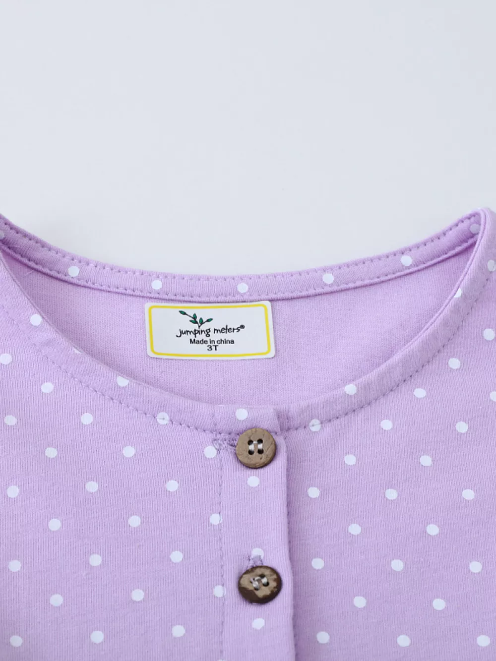 Children's Dinosaur Embroidered Polka Dot Dress, image 2