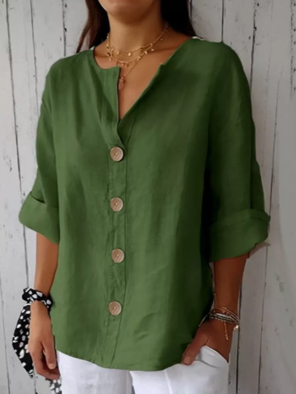 Casual Loose Button-Down Shirt, image 15
