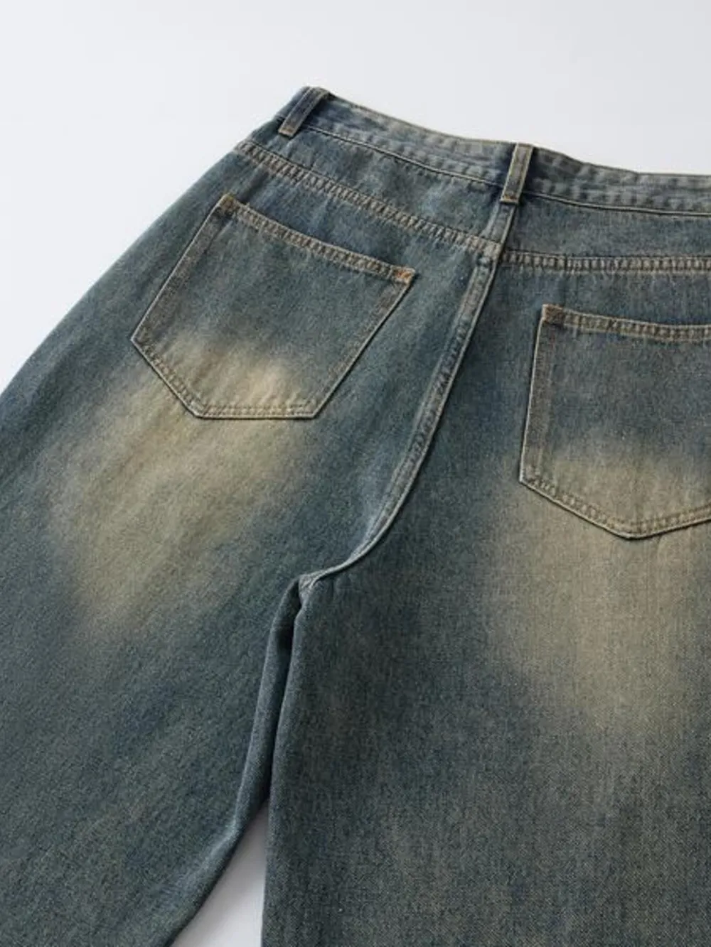 Men's Full Size Washed Cargo Wide Leg Jeans Plus Size, image 6